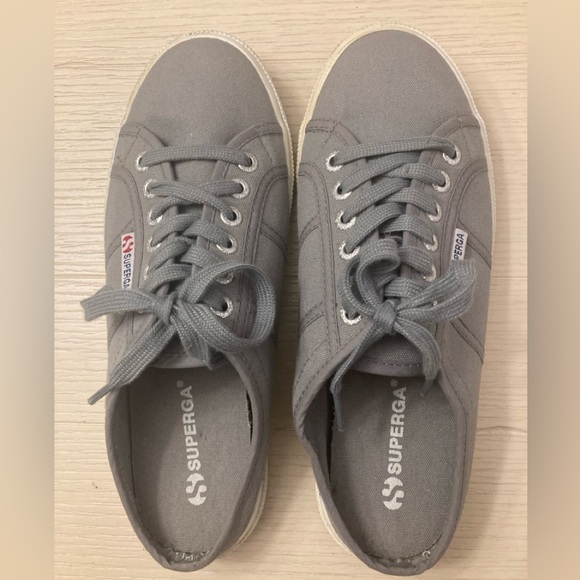 SUPERGA CANVAS MULE SNEAKERS gray size 8.5/ 39 1/2 - Picture 9 of 12